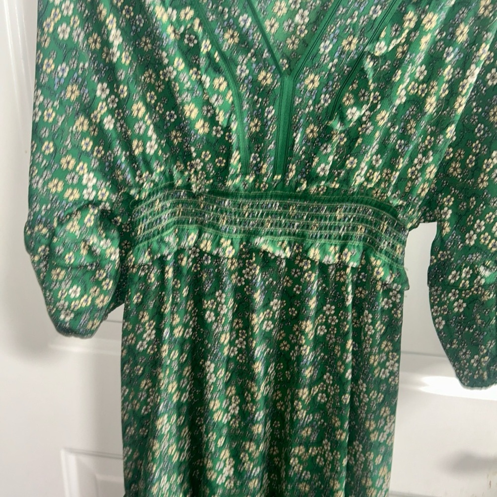 Max Studio Green Sundress with Bishop Sleeves - Picture 13 of 16